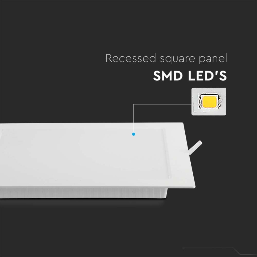 LED Süvistatav valgusti LED/12W/230V 3000K