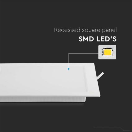 LED Süvistatav valgusti LED/12W/230V 4000K