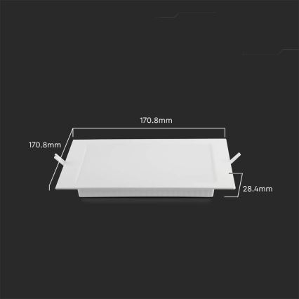 LED Süvistatav valgusti LED/12W/230V 4000K