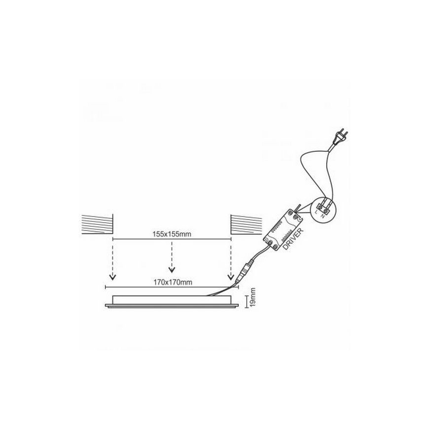 LED Süvistatav valgusti LED/12W/230V
