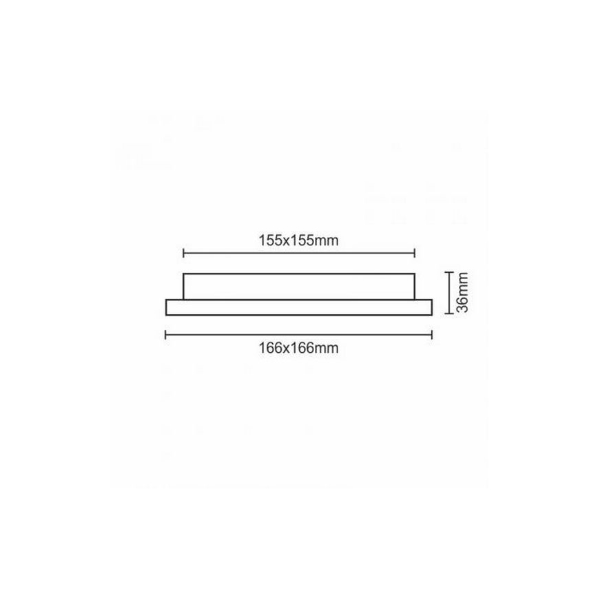 LED Süvistatav valgusti LED/12W/230V IP40