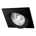 LED Süvistatav valgusti LED/18W/230V 3000K 11,5x11,5 cm must