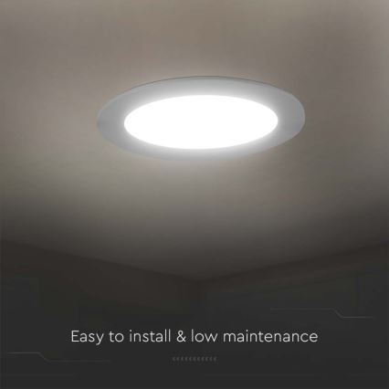 LED Süvistatav valgusti LED/18W/230V d. 22 cm 4000K valge