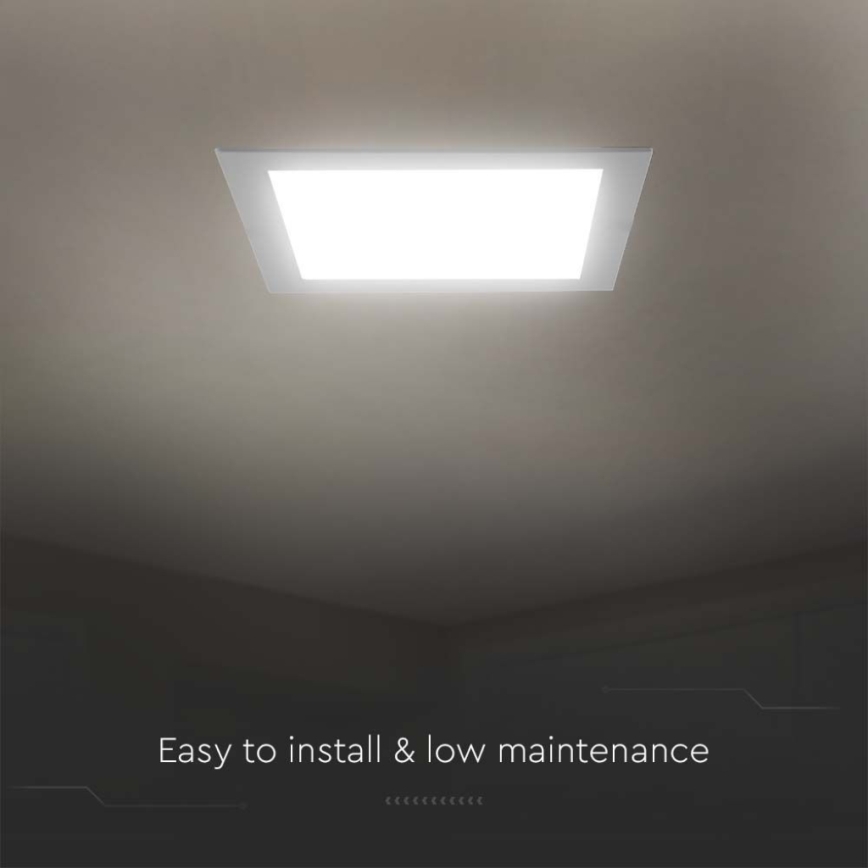 LED Süvistatav valgusti LED/24W/230V 29,5x29,5 cm 3000K valge