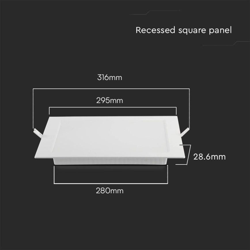 LED Süvistatav valgusti LED/24W/230V 29,5x29,5 cm 4000K valge