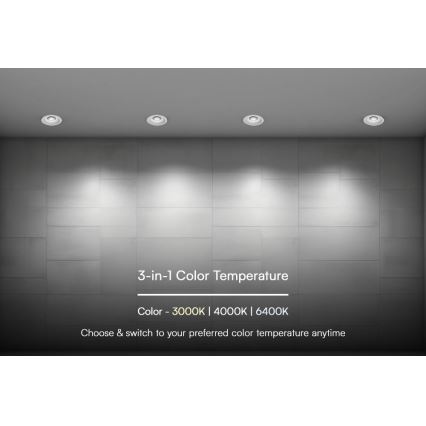 LED Süvistatav valgusti LED/24W/230V 3000/4000/6400K ø 13,5 cm valge