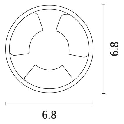 LED Süvistatav valgusti LED/3W/12V IP65