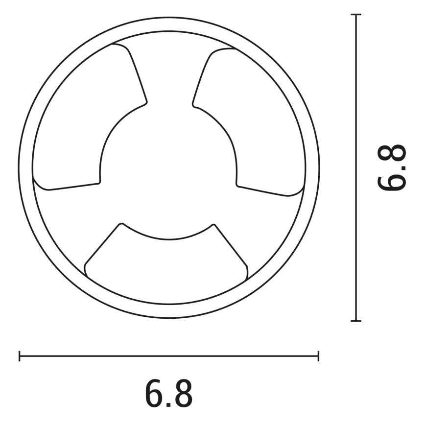 LED Süvistatav valgusti LED/3W/12V IP65