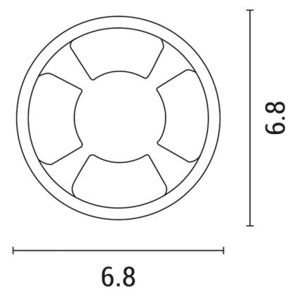 LED Süvistatav valgusti LED/3W/12V IP65