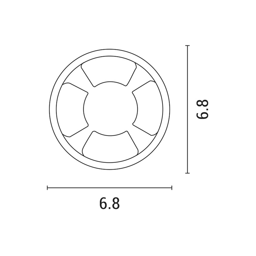 LED Süvistatav valgusti LED/3W/12V IP65
