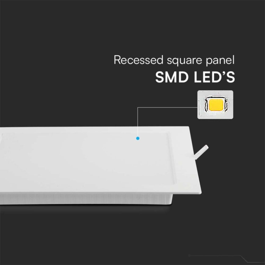 LED Süvistatav valgusti LED/3W/230V 9x9 cm 4000K valge
