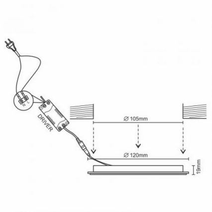 LED Süvistatav valgusti LED/6W/230V