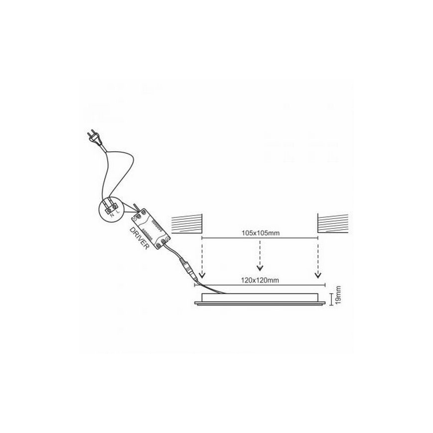 LED Süvistatav valgusti LED/6W/230V
