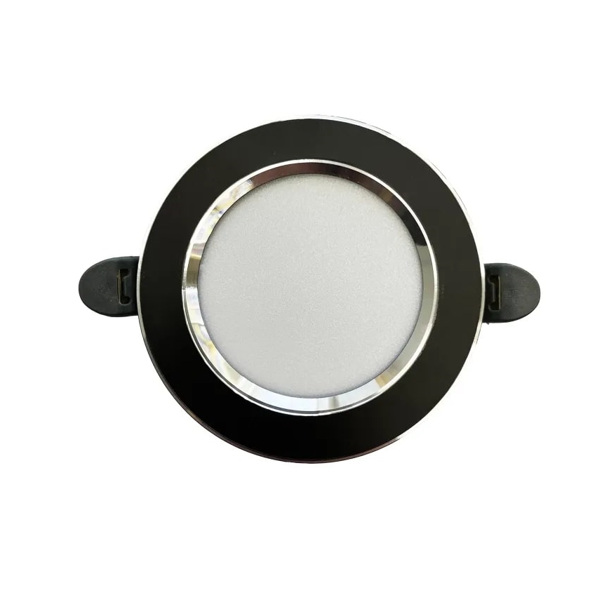 LED Süvistatav valgusti LED/7,5W/230V 4000K must/hõbedane