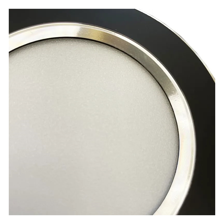 LED Süvistatav valgusti LED/7,5W/230V 4000K must/hõbedane