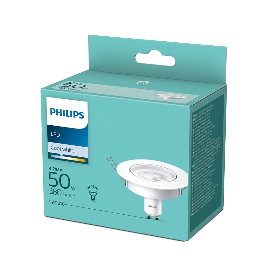 LED Süvistatav valgusti Philips 1xGU10/4,7W/230V 4000K