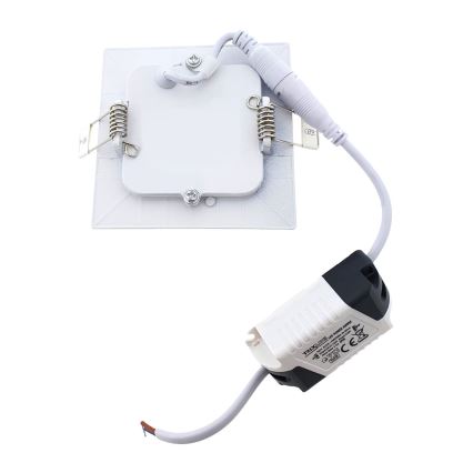 LED Süvistatav valgusti QTEC LED/3W/230V 6500K 8,3x8,3 cm