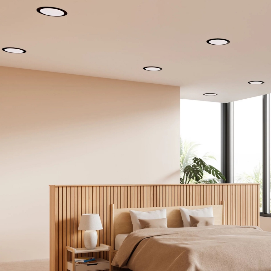 LED Süvistatav valgusti RIGEL LED/14W/230V 4000K d. 22 cm must
