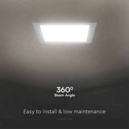 LED Süvistatav valgusti SAMSUNG CHIP LED/18W/230V 6500K 22x22 cm valge