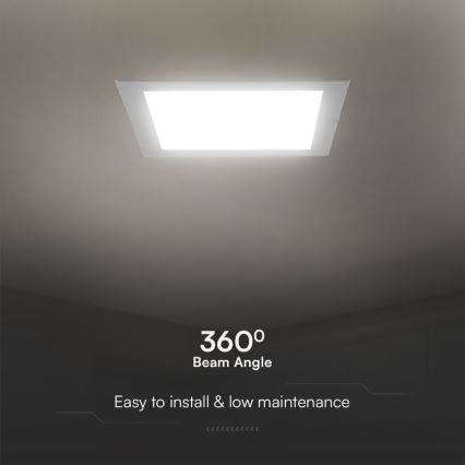 LED Süvistatav valgusti SAMSUNG CHIP LED/24W/230V 3000K 29,5x29,5 cm valge