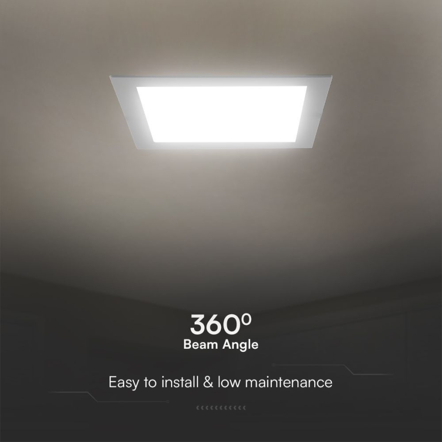 LED Süvistatav valgusti SAMSUNG CHIP LED/24W/230V 3000K 29,5x29,5 cm valge