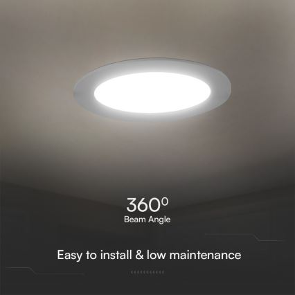 LED Süvistatav valgusti SAMSUNG CHIP LED/24W/230V 3000K d. 29,4 cm valge
