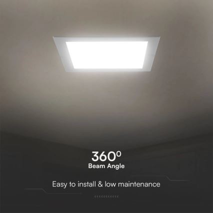 LED Süvistatav valgusti SAMSUNG CHIP LED/24W/230V 4000K 29,5x29,5 cm valge