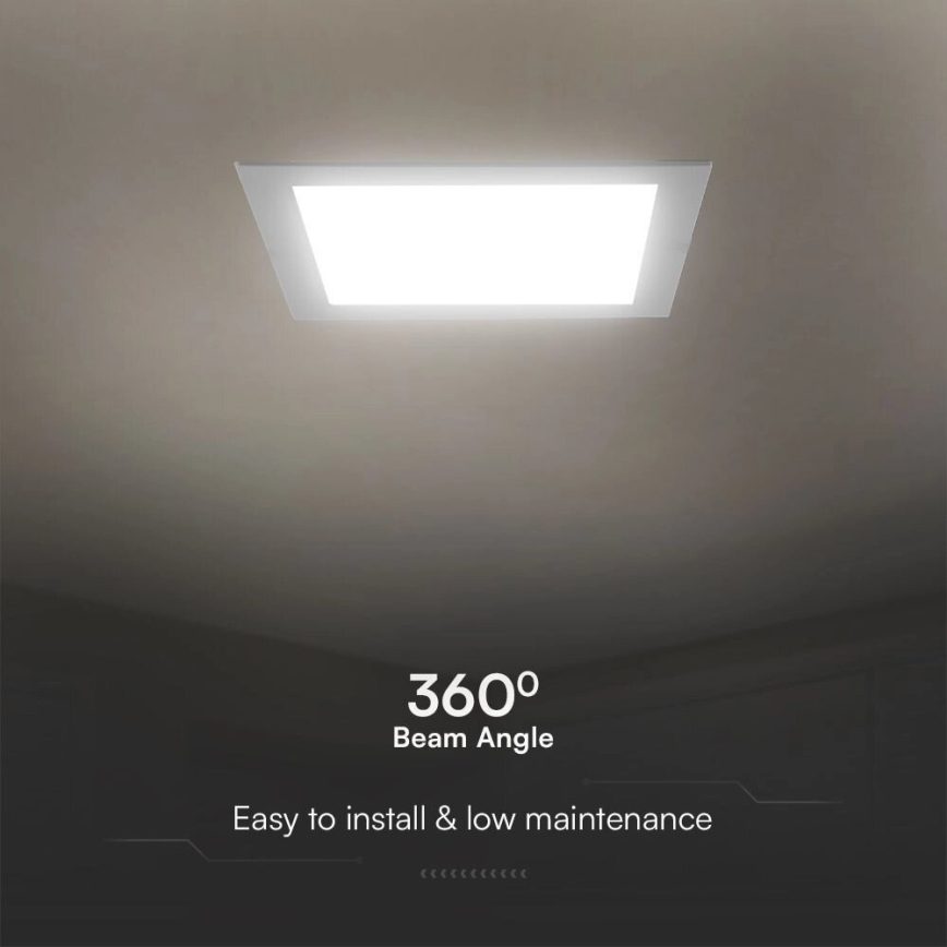 LED Süvistatav valgusti SAMSUNG CHIP LED/24W/230V 4000K 29,5x29,5 cm valge