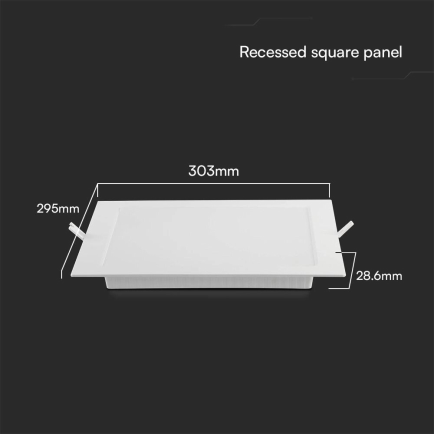 LED Süvistatav valgusti SAMSUNG CHIP LED/24W/230V 4000K 29,5x29,5 cm valge