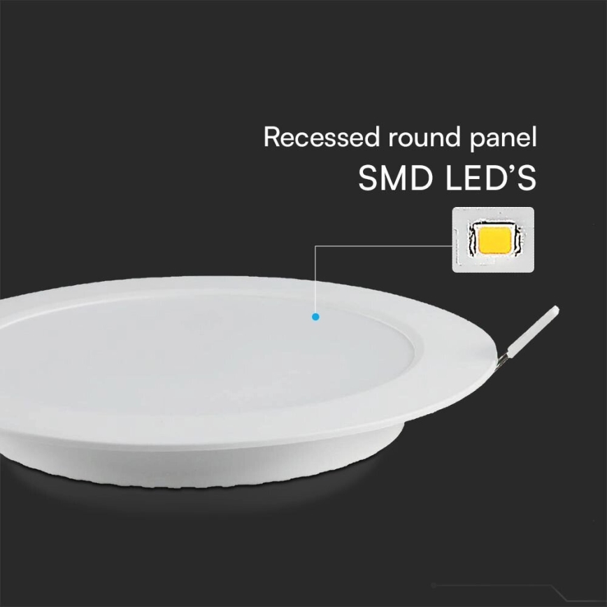 LED Süvistatav valgusti SAMSUNG CHIP LED/24W/230V 4000K d. 29,4 cm valge