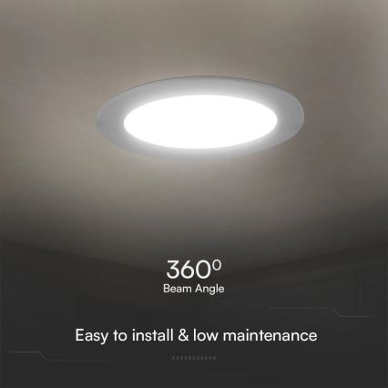 LED Süvistatav valgusti SAMSUNG CHIP LED/24W/230V 6500K d. 29,4 cm valge