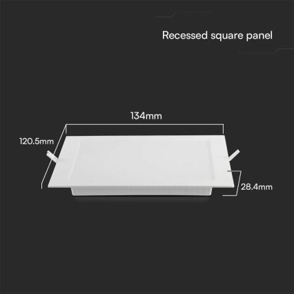 LED Süvistatav valgusti SAMSUNG CHIP LED/6W/230V 3000K 12x12 cm valge