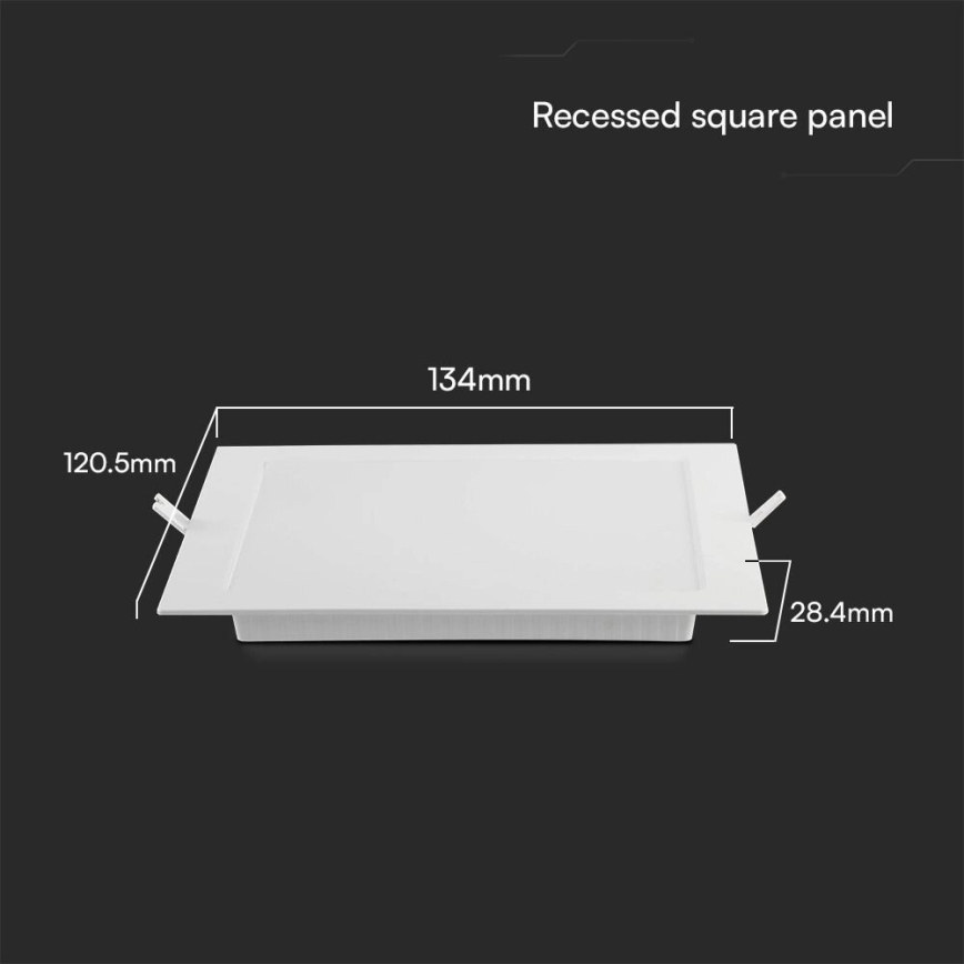 LED Süvistatav valgusti SAMSUNG CHIP LED/6W/230V 3000K 12x12 cm valge
