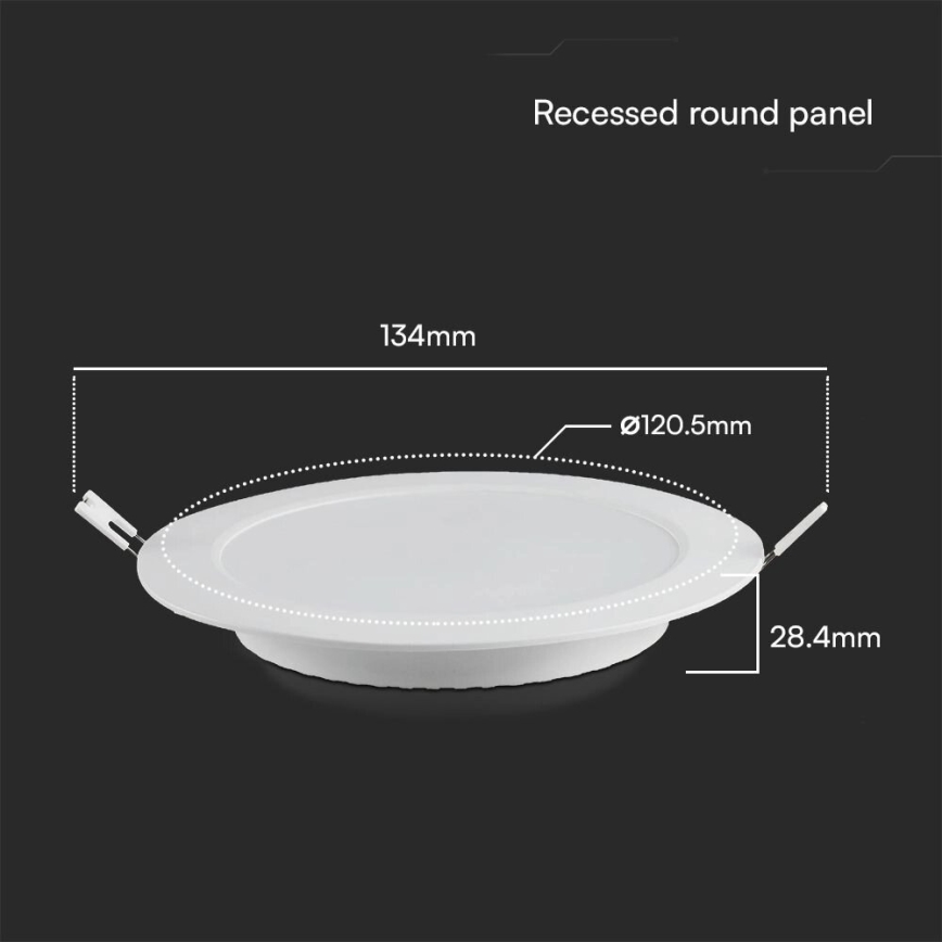LED Süvistatav valgusti SAMSUNG CHIP LED/6W/230V 4000K d. 12 cm valge