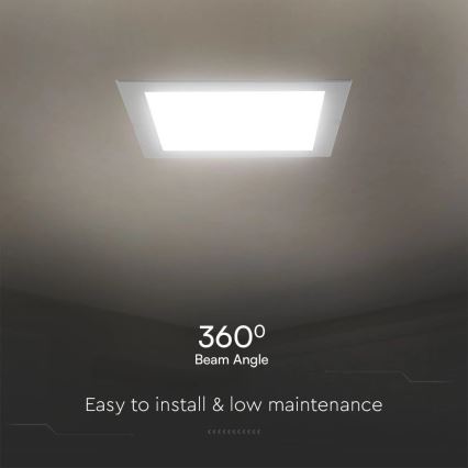 LED Süvistatav valgusti SAMSUNG CHIP LED/6W/230V 6500K 12x12 cm valge