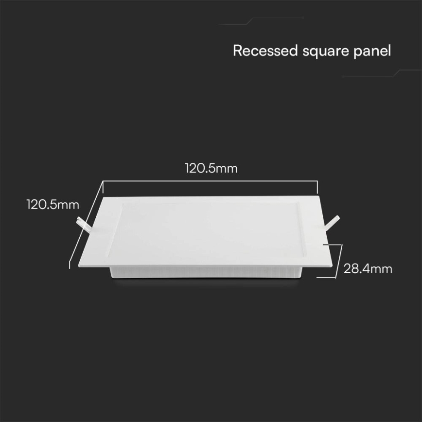 LED Süvistatav valgusti SAMSUNG CHIP LED/6W/230V 6500K 12x12 cm valge