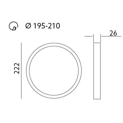 LED Süvistatav valgusti SIGARO PT LED/18W/230V 4000K IP40
