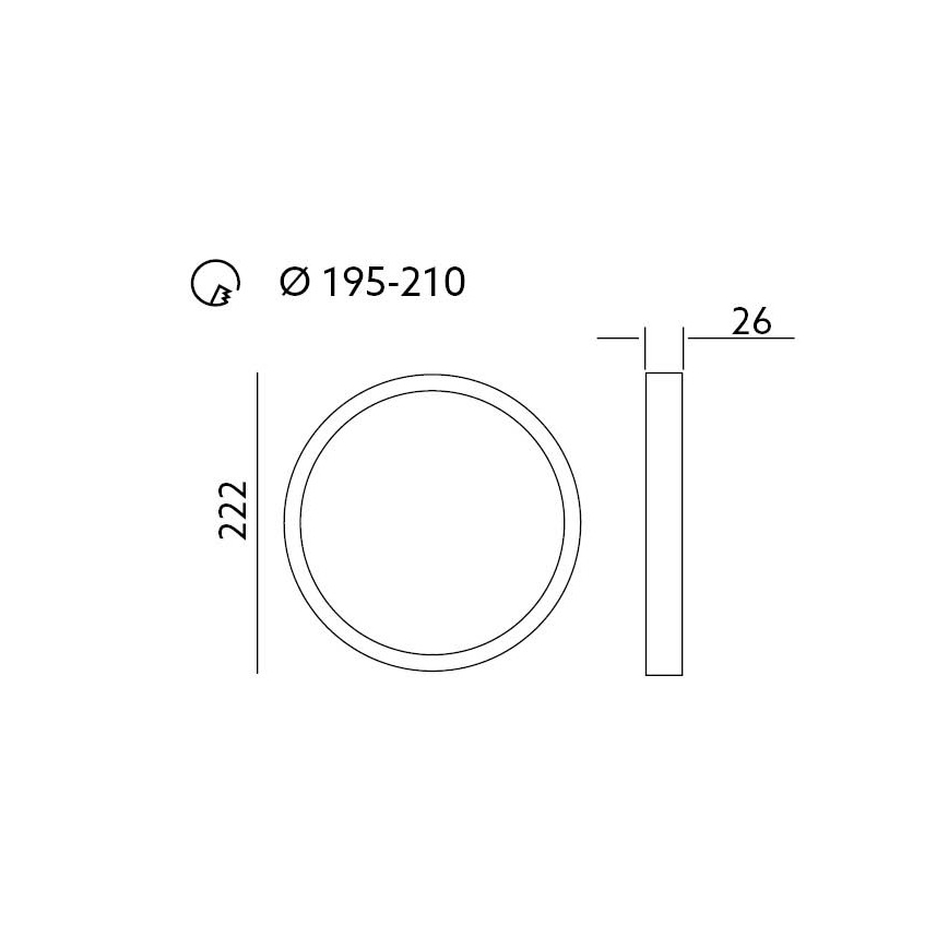 LED Süvistatav valgusti SIGARO PT LED/18W/230V 4000K IP40