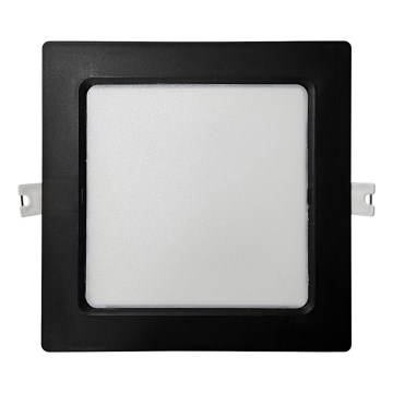 LED Süvistatav valgusti SQUARE LED/12W/230V 4000K 17x17 cm must