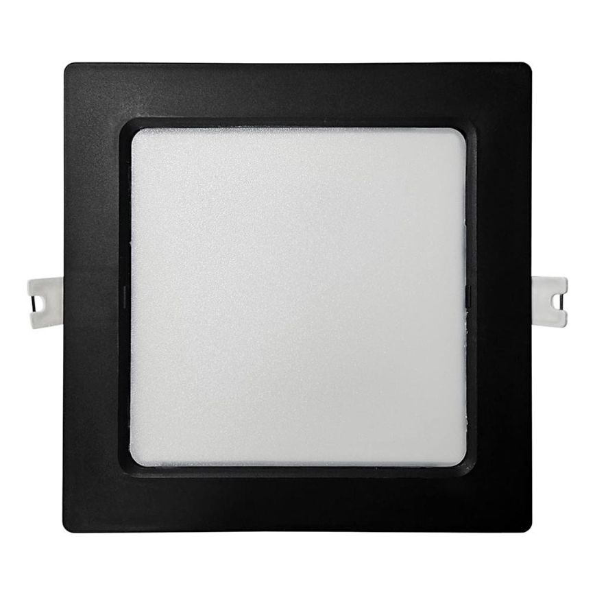 LED Süvistatav valgusti SQUARE LED/12W/230V 4000K 17x17 cm must