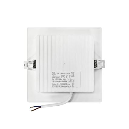 LED Süvistatav valgusti SQUARE LED/12W/230V 4000K 17x17 cm valge