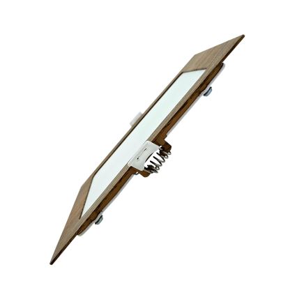 LED Süvistatav valgusti SQUARE LED/12W/230V 4200K 16,8x16,8 cm pruun