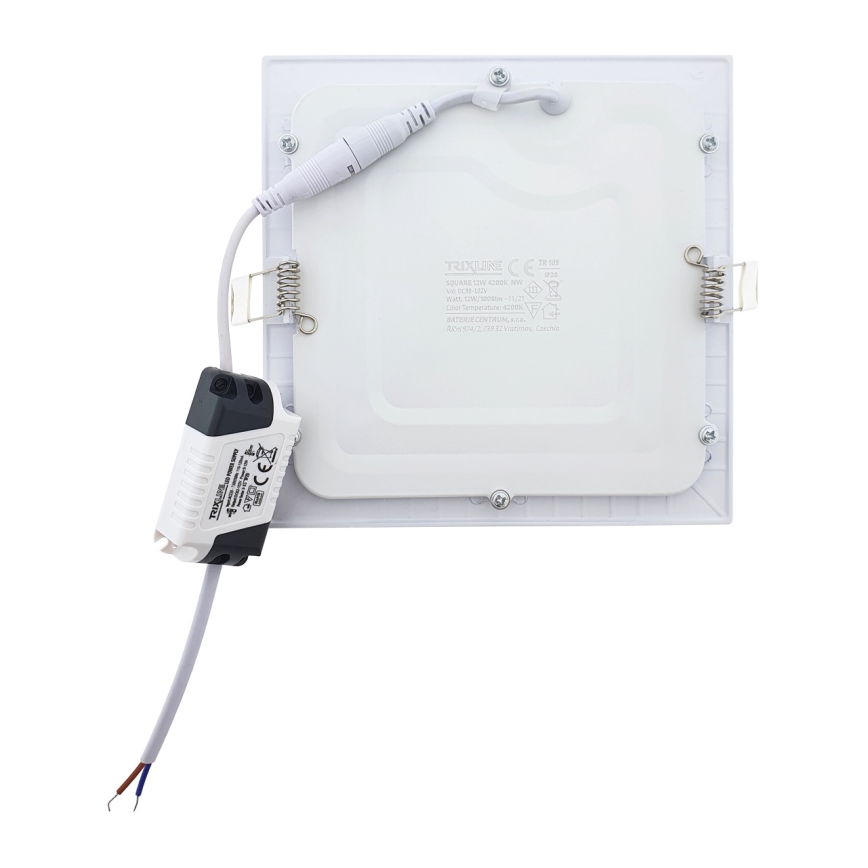 LED Süvistatav valgusti SQUARE LED/12W/230V 4200K 16,8x16,8 cm valge