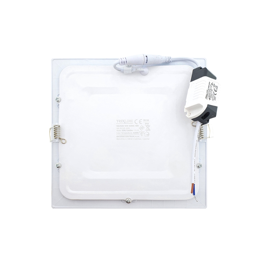 LED Süvistatav valgusti SQUARE LED/15W/230V 4200K 18,8x18,8 cm valge