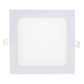 LED Süvistatav valgusti SQUARE LED/15W/230V 6500K 18,8x18,8 cm valge