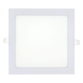 LED Süvistatav valgusti SQUARE LED/18W/230V 2700K 22x22 cm valge