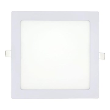LED Süvistatav valgusti SQUARE LED/18W/230V 2700K 22x22 cm valge