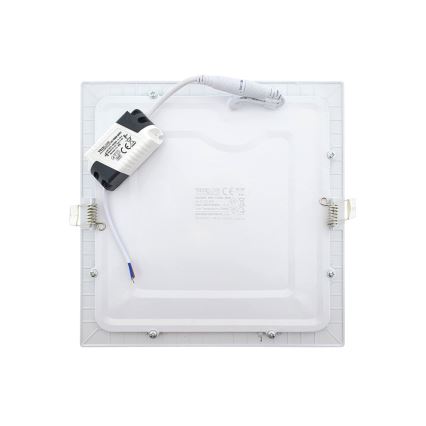 LED Süvistatav valgusti SQUARE LED/18W/230V 2700K 22x22 cm valge