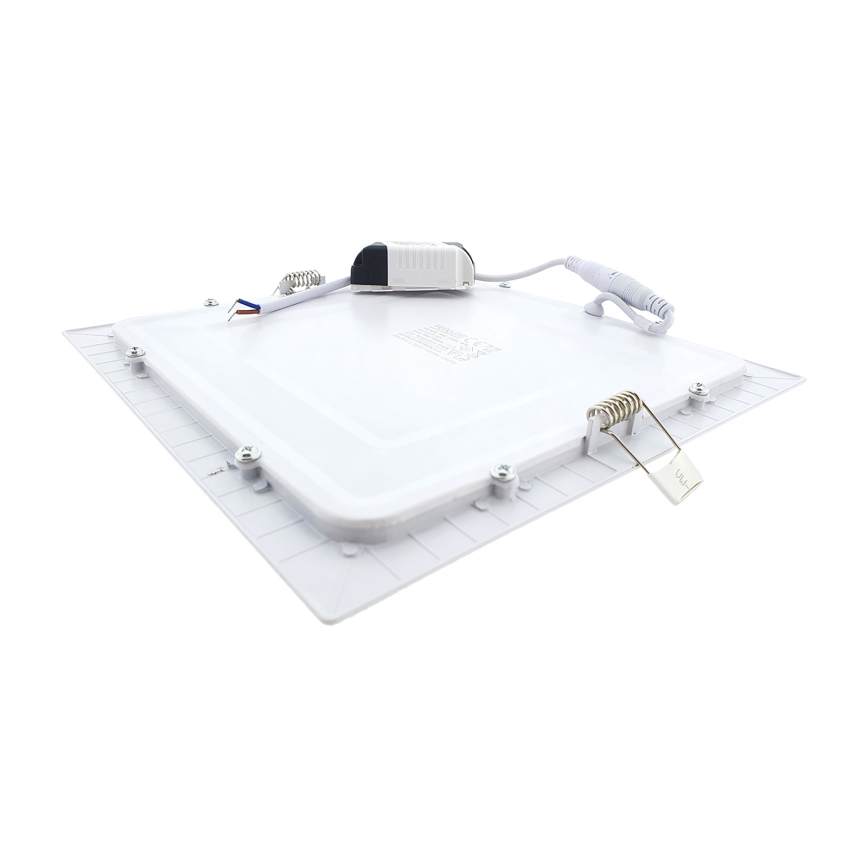LED Süvistatav valgusti SQUARE LED/18W/230V 2700K 22x22 cm valge