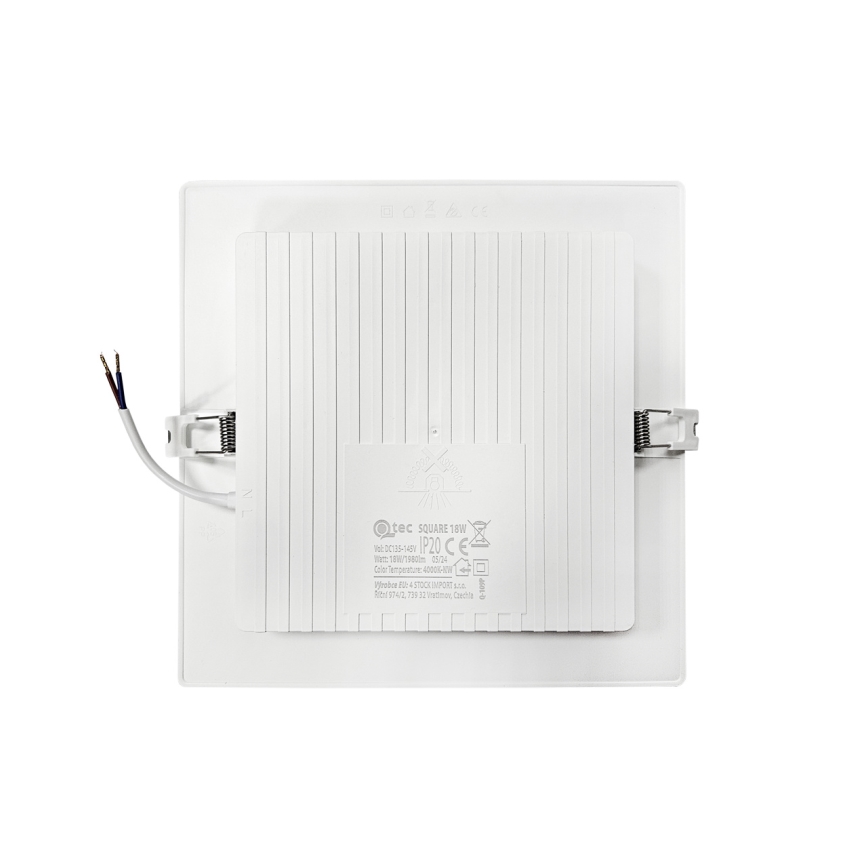 LED Süvistatav valgusti SQUARE LED/18W/230V 4000K 22x22 cm valge